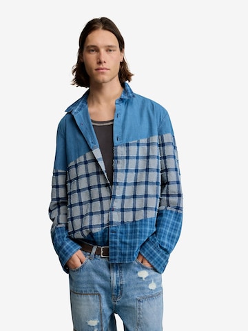 Desigual Regular fit Button Up Shirt in Blue: front