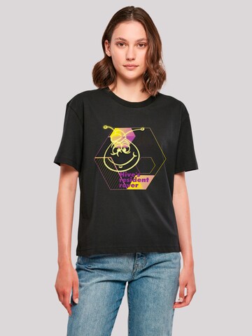 F4NT4STIC Shirt 'Die Biene Maja Hives Resident Raver' in Schwarz: Vorderseite