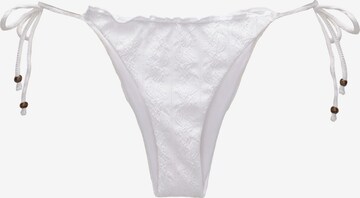 Pull&Bear Долнище на бански тип бикини в бяло: отпред