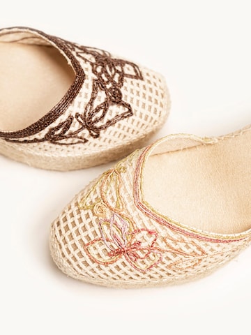 Alhamas - Sandalias con hebilla 'Alpargata Cuña 10 cm' en marrón
