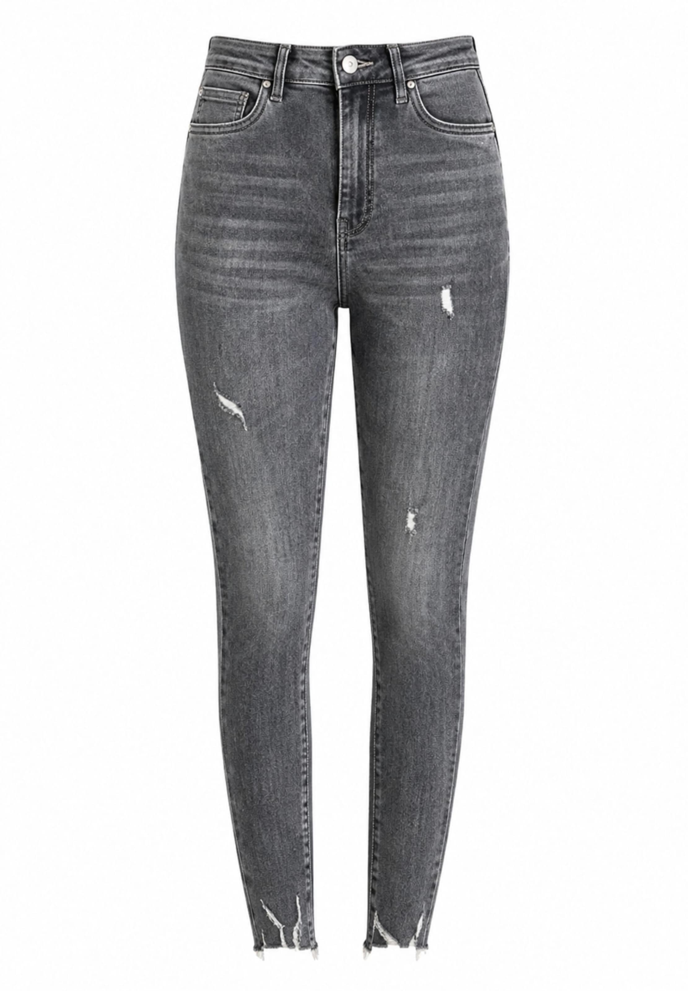 Skinny Jeans di Elara in grigio: frontale