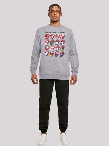 F4NT4STIC Sweatshirt 'The Rolling Stones Voodoo Lounge Tongues' in Grijs