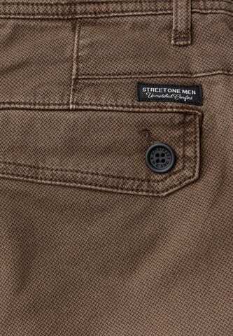 Street One MEN Regular Chino Pants in Brown