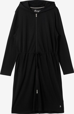 SHEEGO Long Bathrobe in Black: front