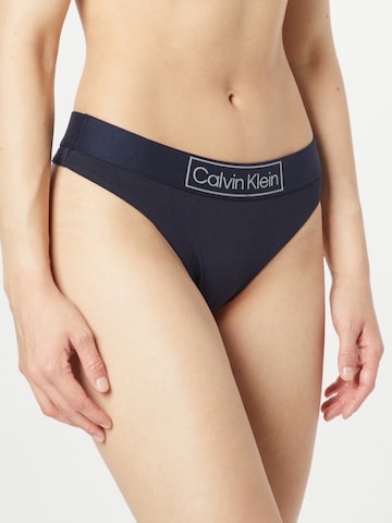 Calvin Klein Underwear Thong in Blue: front