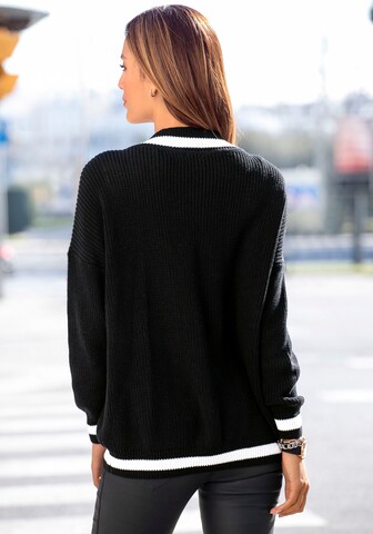 LASCANA Pullover in Schwarz