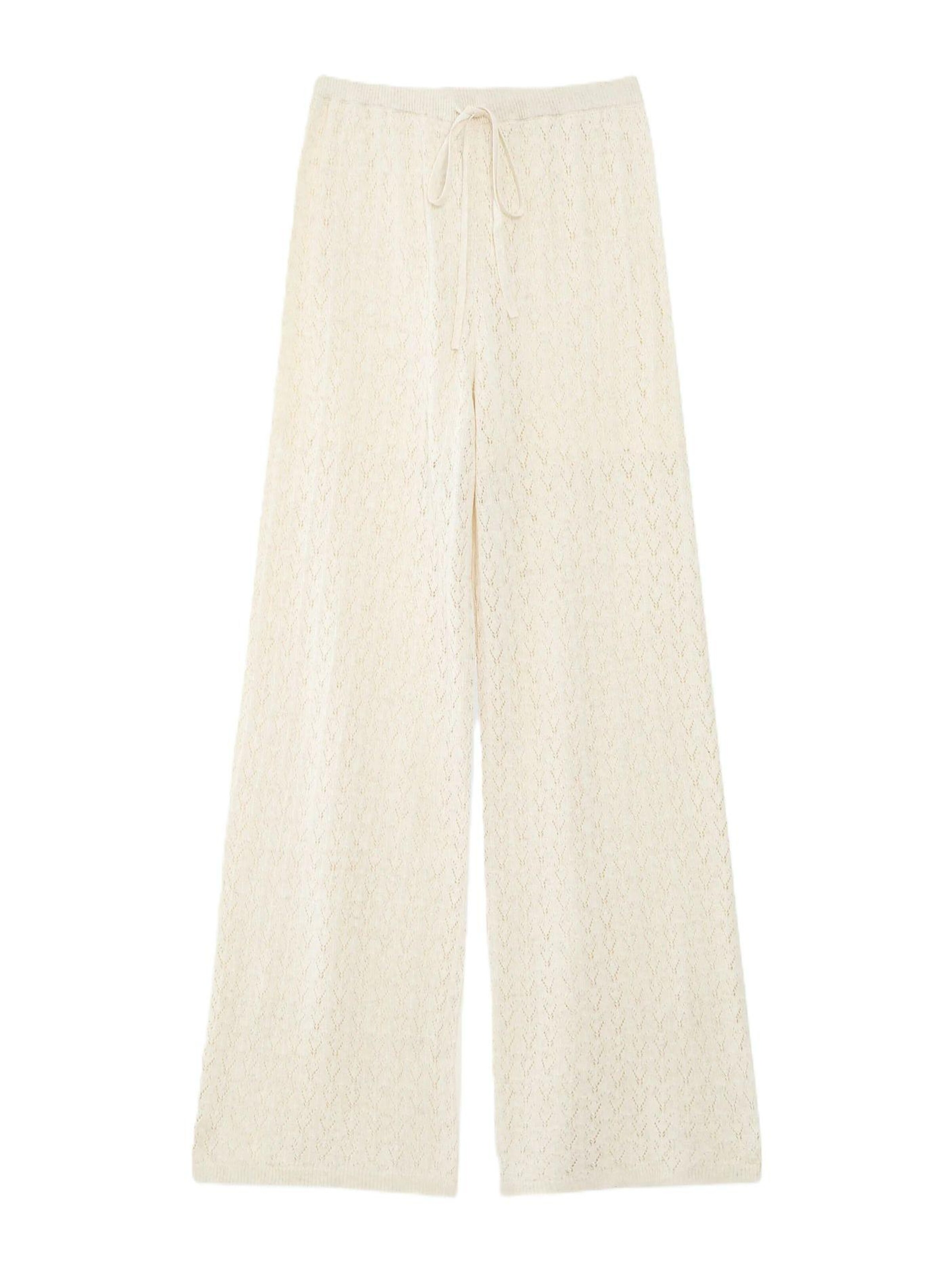 Grace & Mila Wide leg Traditional Pants 'VALADO' in White: front