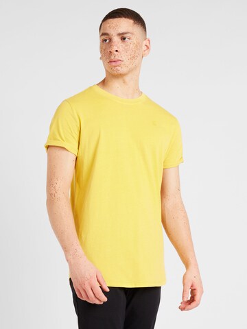 T-Shirt G-Star RAW en jaune : devant