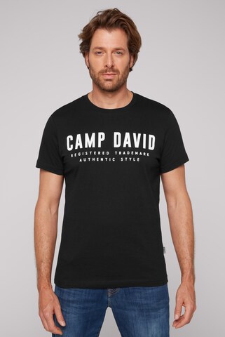 CAMP DAVID T-Shirt in Schwarz: predná strana