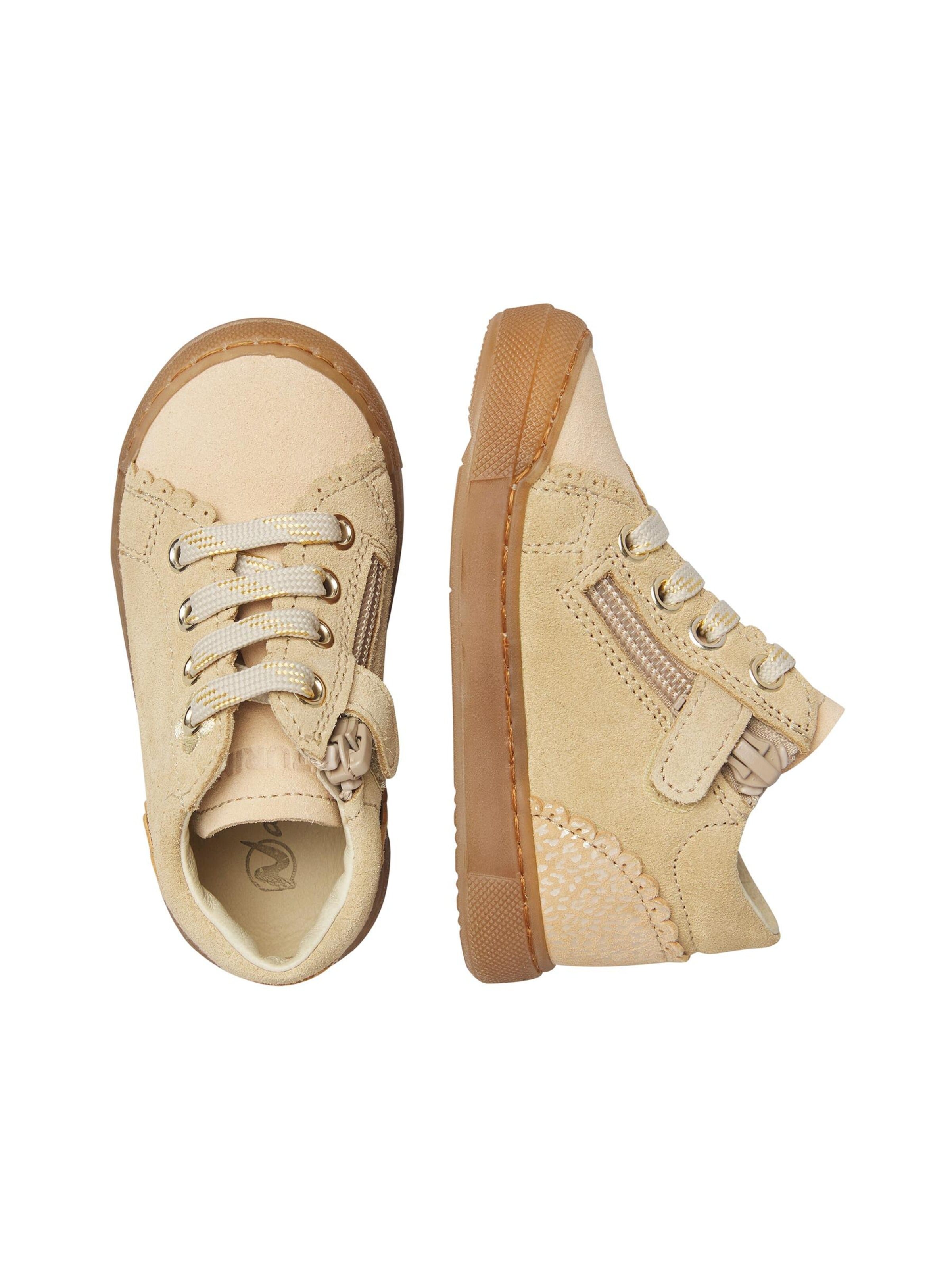 NATURINO Sneakers 'LIORIS HIGH ZIP' in Beige