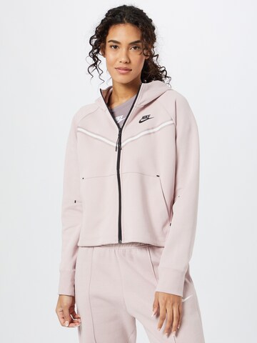 Nike Sportswear Sweat jacket in Pink: front