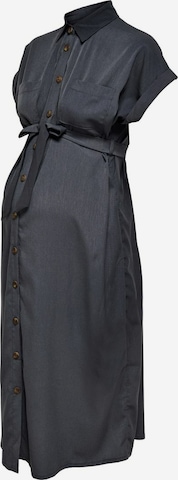 Only Maternity - Vestido camisero en azul: frente