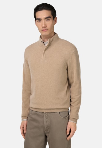 Pull-over Boggi Milano en beige : devant