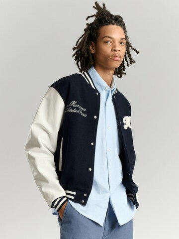 Mansour Übergangsjacke 'College Varsity Jacket'‌‌‌ in Blau: Vorderseite