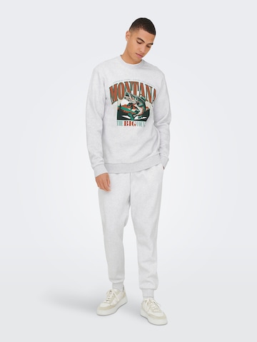 Sweat-shirt 'ONSCERES' Only & Sons en gris