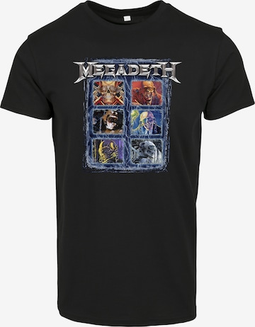 Merchcode Shirt 'Megadeth Heads Grid' in Black: front