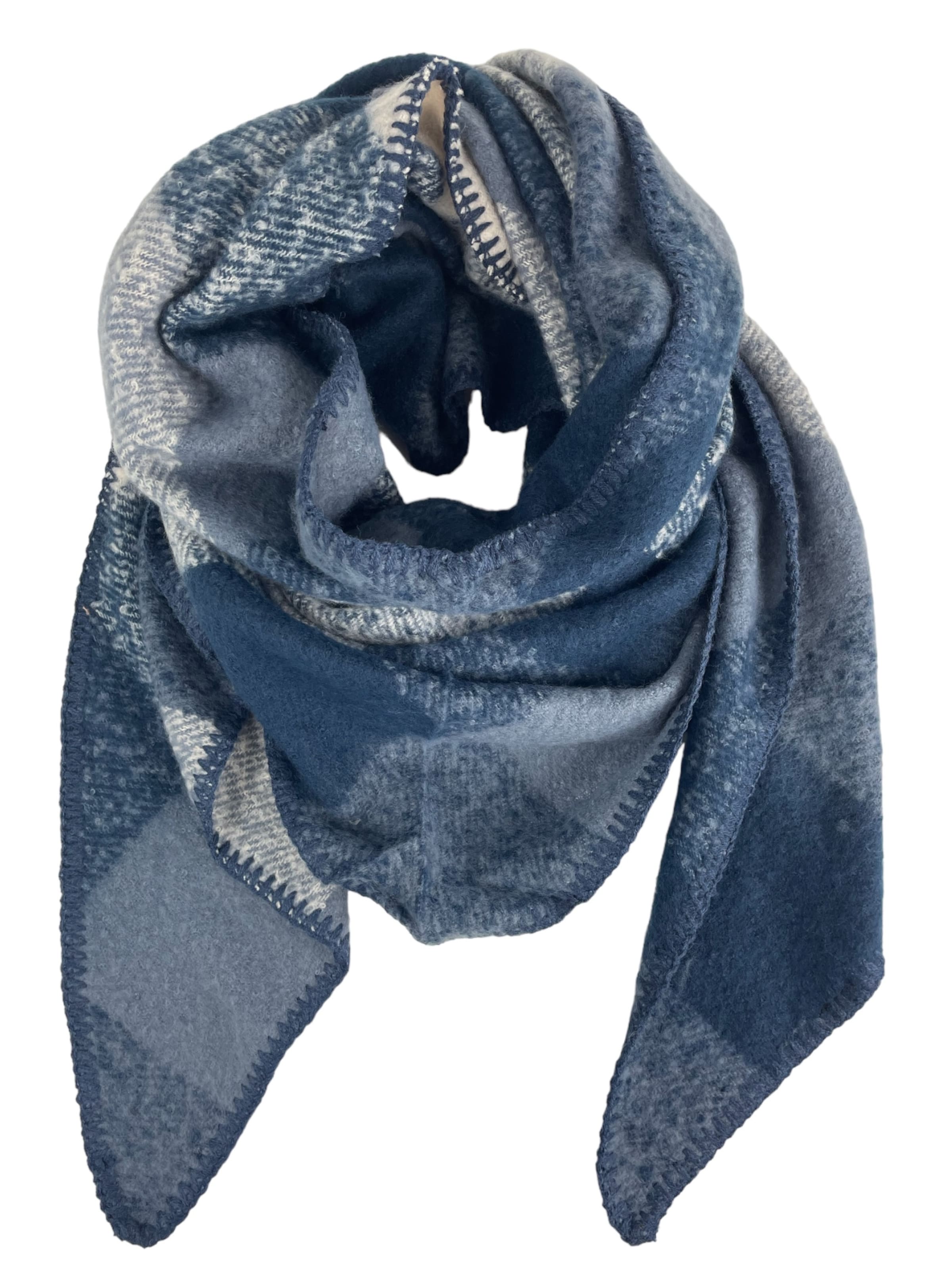 Kumixi Oversizeschal 'Dreiecksschal'‌‌‌‌‌‌‌‌ in blue denim, Produktansicht