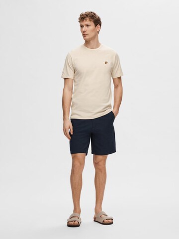 Regular Pantalon chino 'SLHKarl' SELECTED en bleu