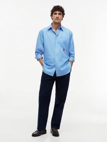TOMMY HILFIGER Comfort fit Overhemd in Blauw
