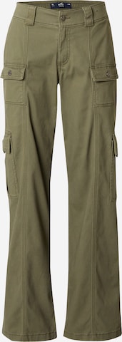 HOLLISTER - Pantalón cargo en verde: frente