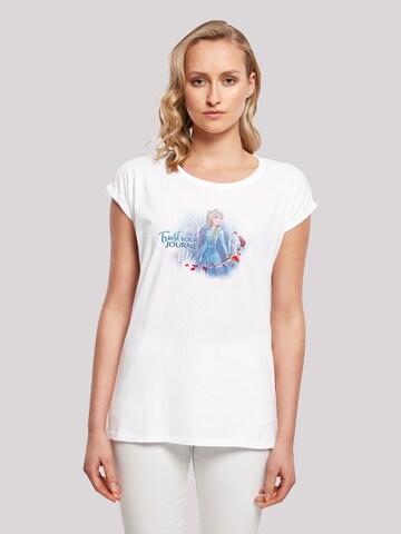 T-shirt 'Disney Frozen 2 Trust Your Journey' F4NT4STIC en blanc : devant