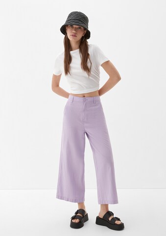 Wide leg Pantaloni di QS in lilla