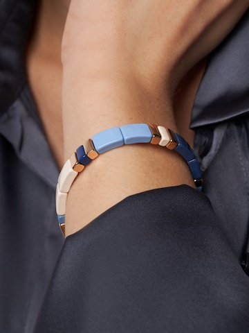 Bracelet 'Enamel Tiles L' A&C Oslo – Nordic Design Jewellery en bleu