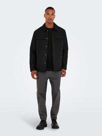 Veste mi-saison 'LEWIS' Only & Sons en noir