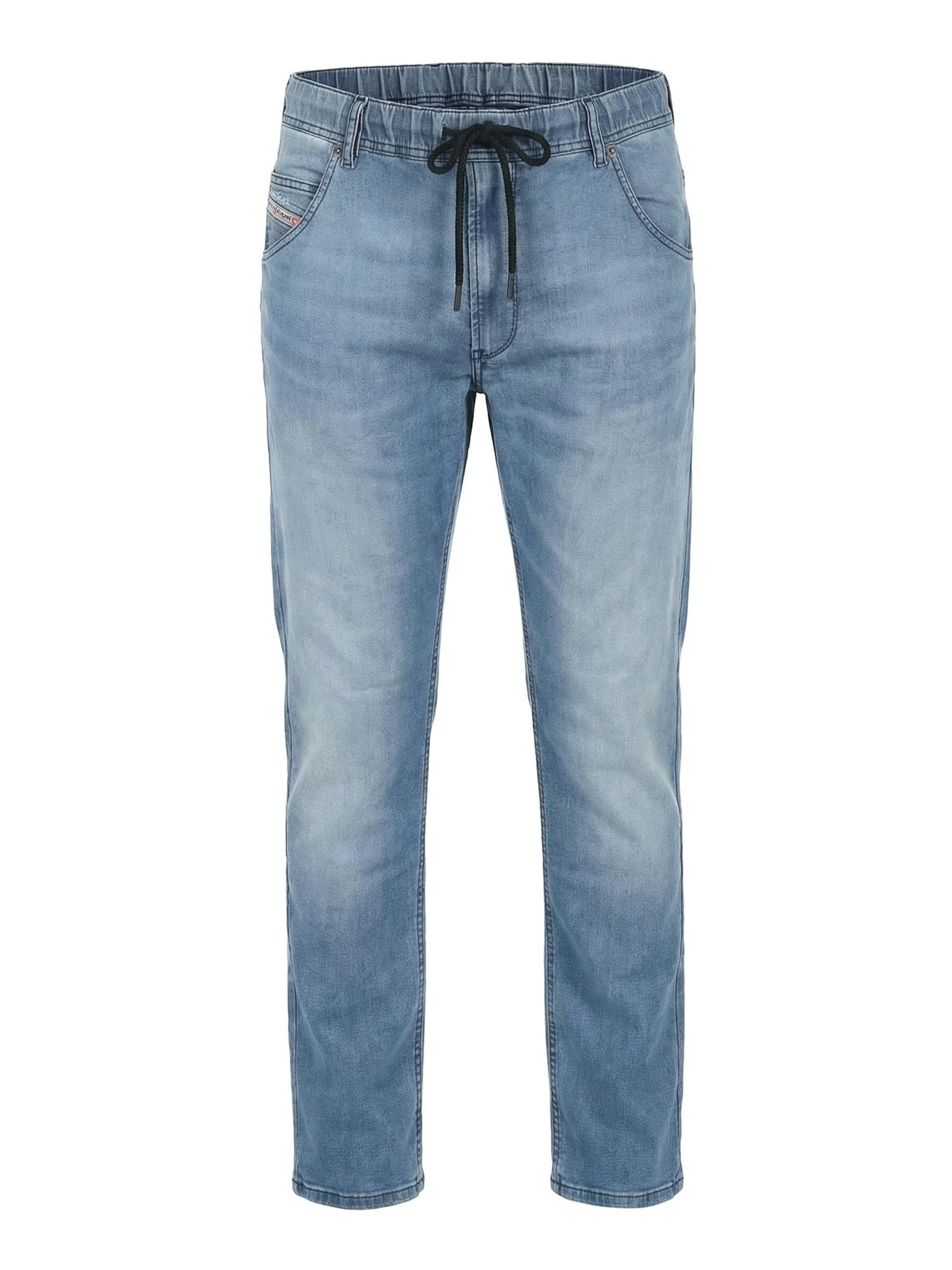 DIESEL Tapered Jeans '2030 D-KROOLEY' in Blauw: voorkant
