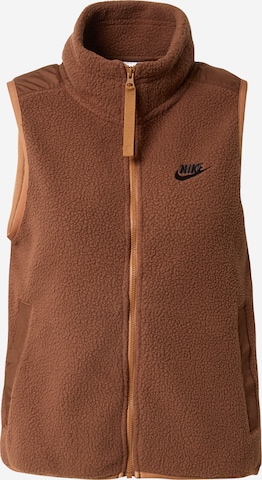 Gilet Nike Sportswear en marron : devant