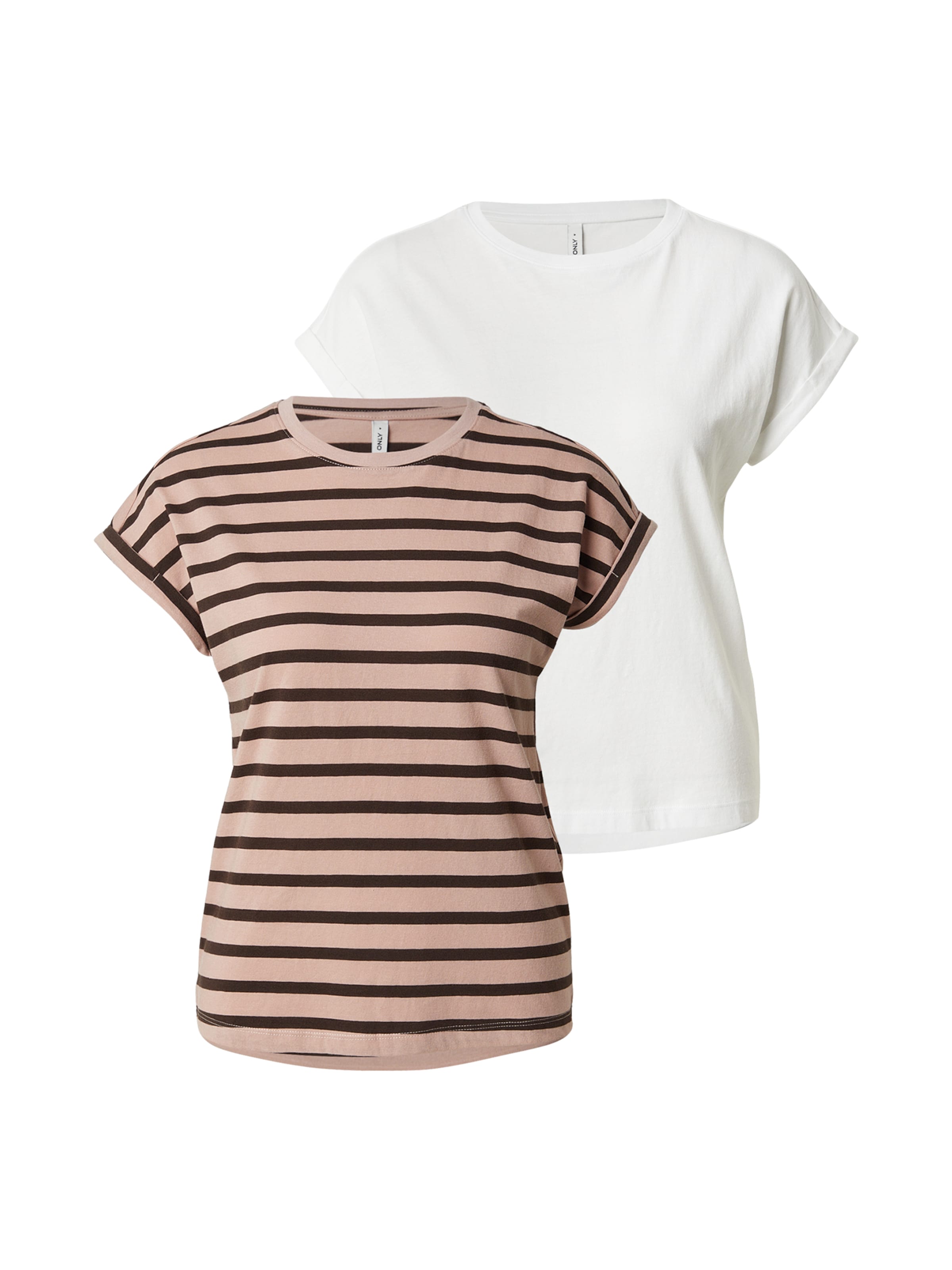 ONLY Футболка 'ONLHAPPY' в Коричневый: спереди