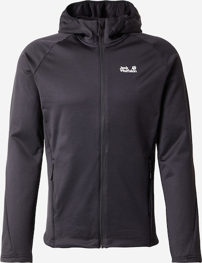 JACK WOLFSKIN Toiminnallinen fleecetakki 'PEAK DISTRICT' värissä musta / valkoinen, Tuotenäkymä