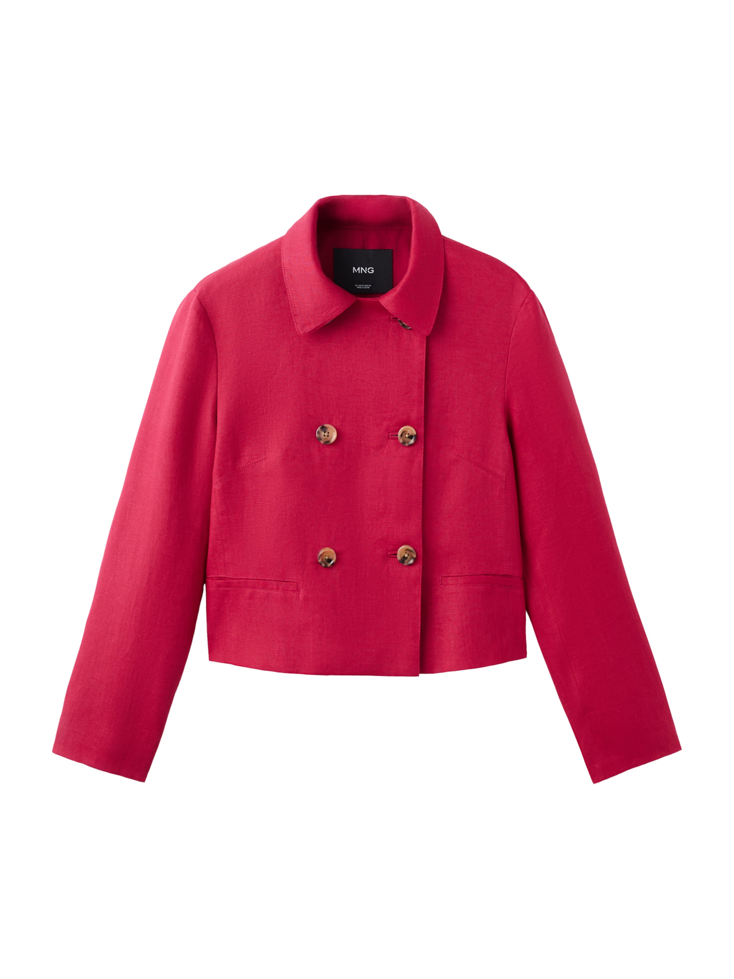 MANGO Prehodna jakna 'LISTELA' | rdeča barva: sprednja stran