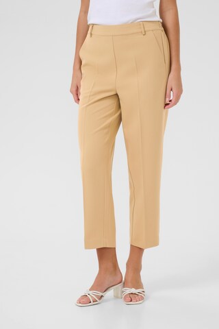 Regular Pantalon 'Sakura' Kaffe en beige : devant