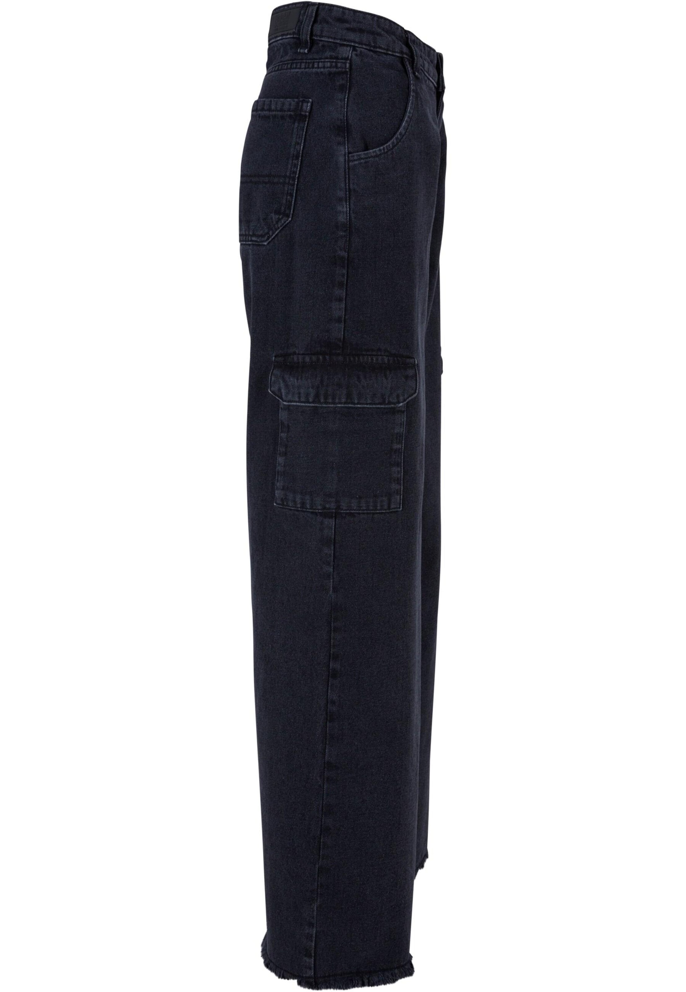 Urban Classics Wide leg Cargo jeans in Black