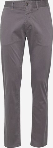 BOSS Slim fit Chino trousers in Grey: front