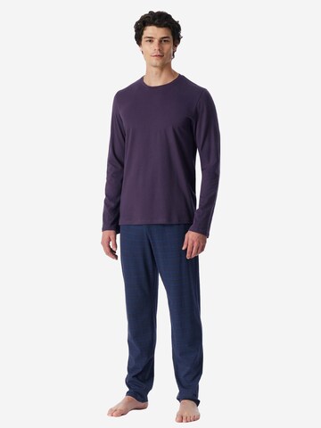 SCHIESSER Pyjama lang 'Casual Essentials'‌ in Lila