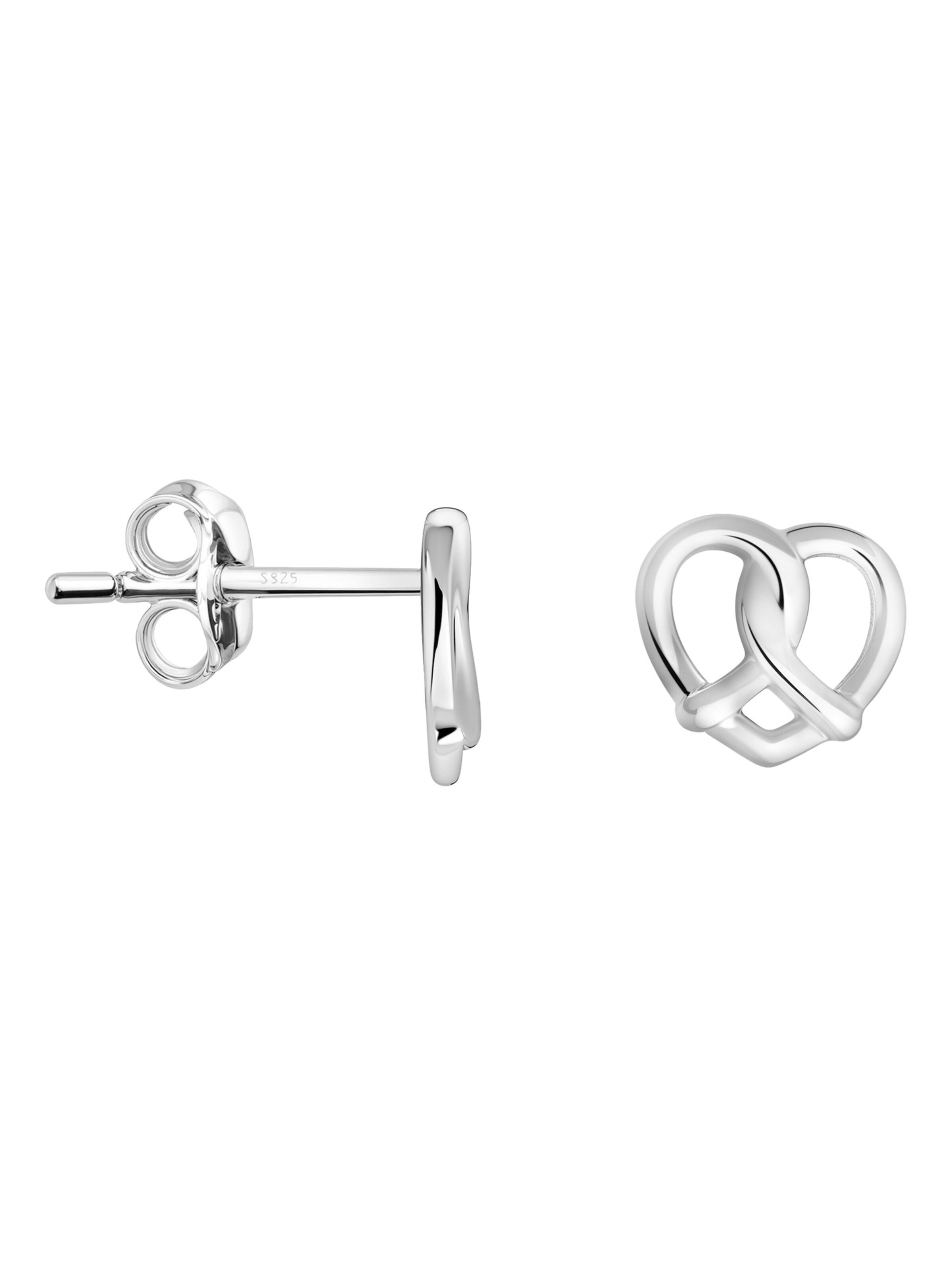Sofia Milani Ohrringe 'Heart'‌‌‌‌‌‌ in Silber: Vorderseite