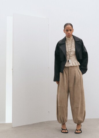 MANGO Knitted Top 'Nube' in Beige