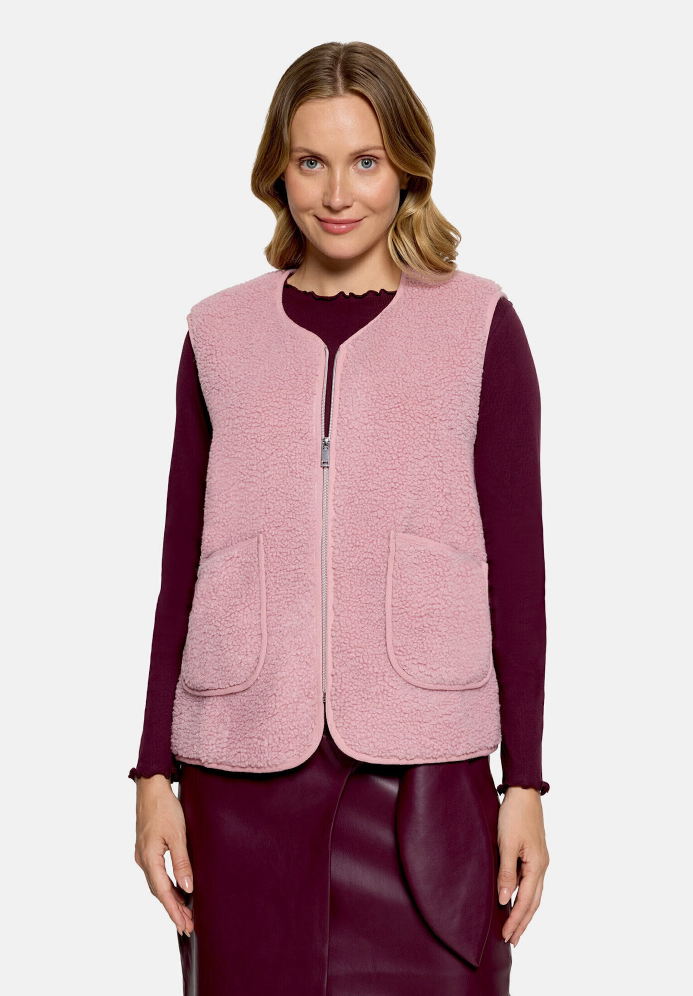 Cartoon Vest in Pink: front