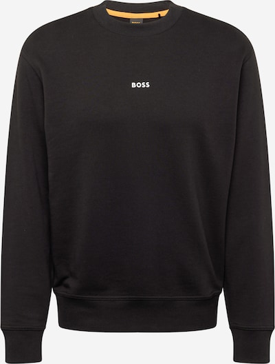 BOSS Sweatshirt 'We Small' in schwarz / weiß, Produktansicht