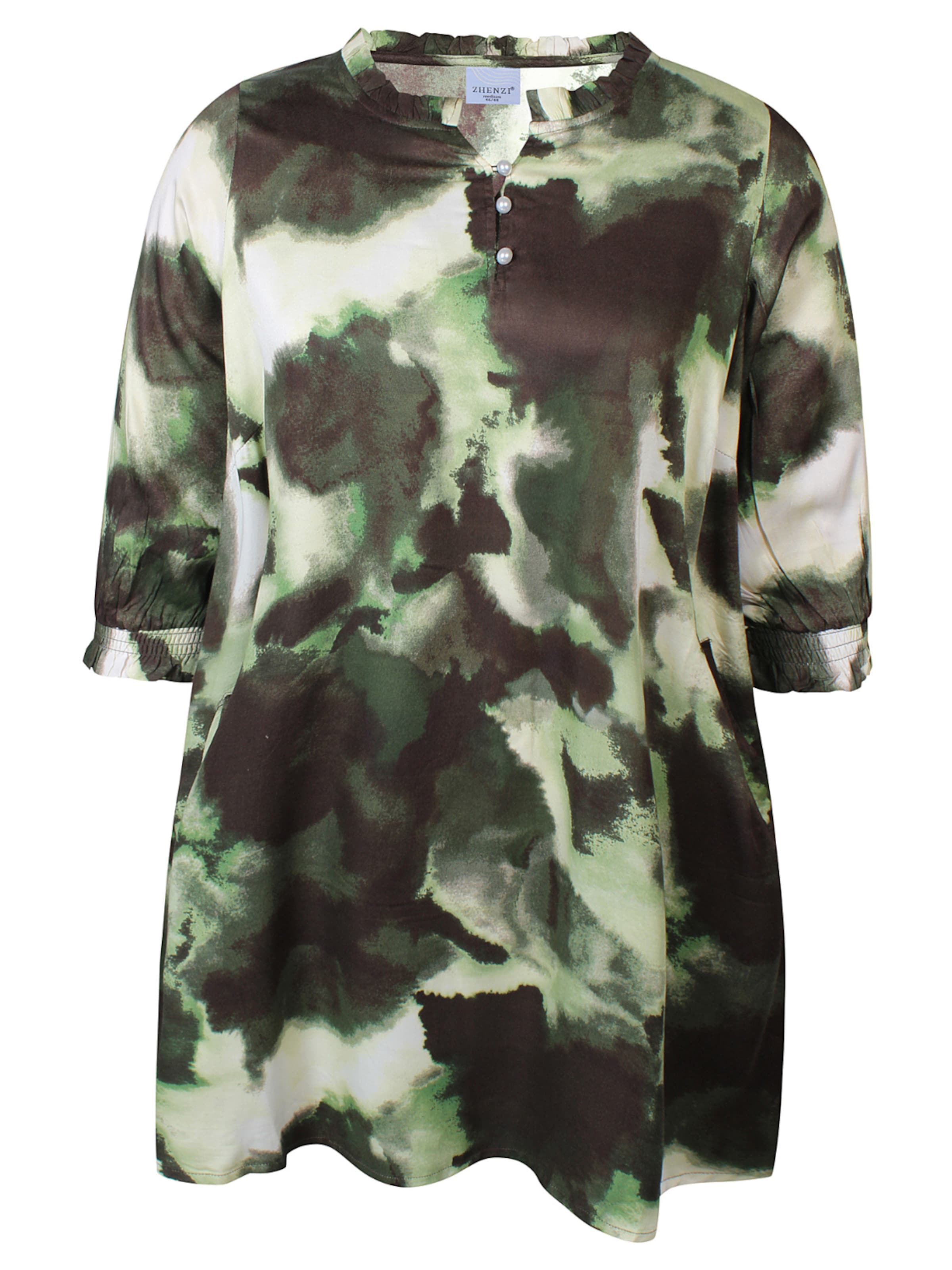 Zhenzi Tuniek 'Anika 1204' in Groen: voorkant