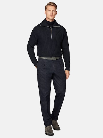 Coupe slim Pantalon à pince Boggi Milano en bleu