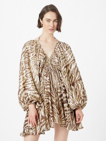 Nasty Gal Dress 'Georgette' in Gold: front
