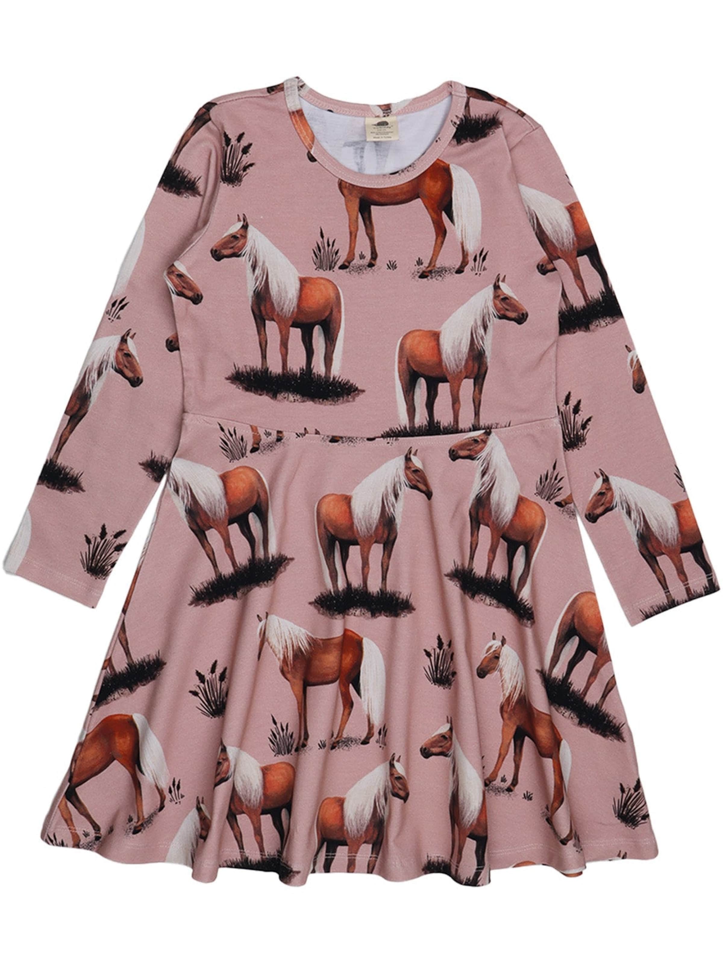 Walkiddy Kleid 'Walkiddy - Beauty Horses Dress'‌ in Pink: Vorderseite