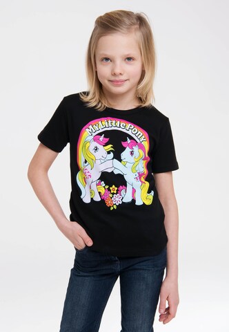 LOGOSHIRT T-Shirt 'My Little Pony' in Schwarz: predná strana