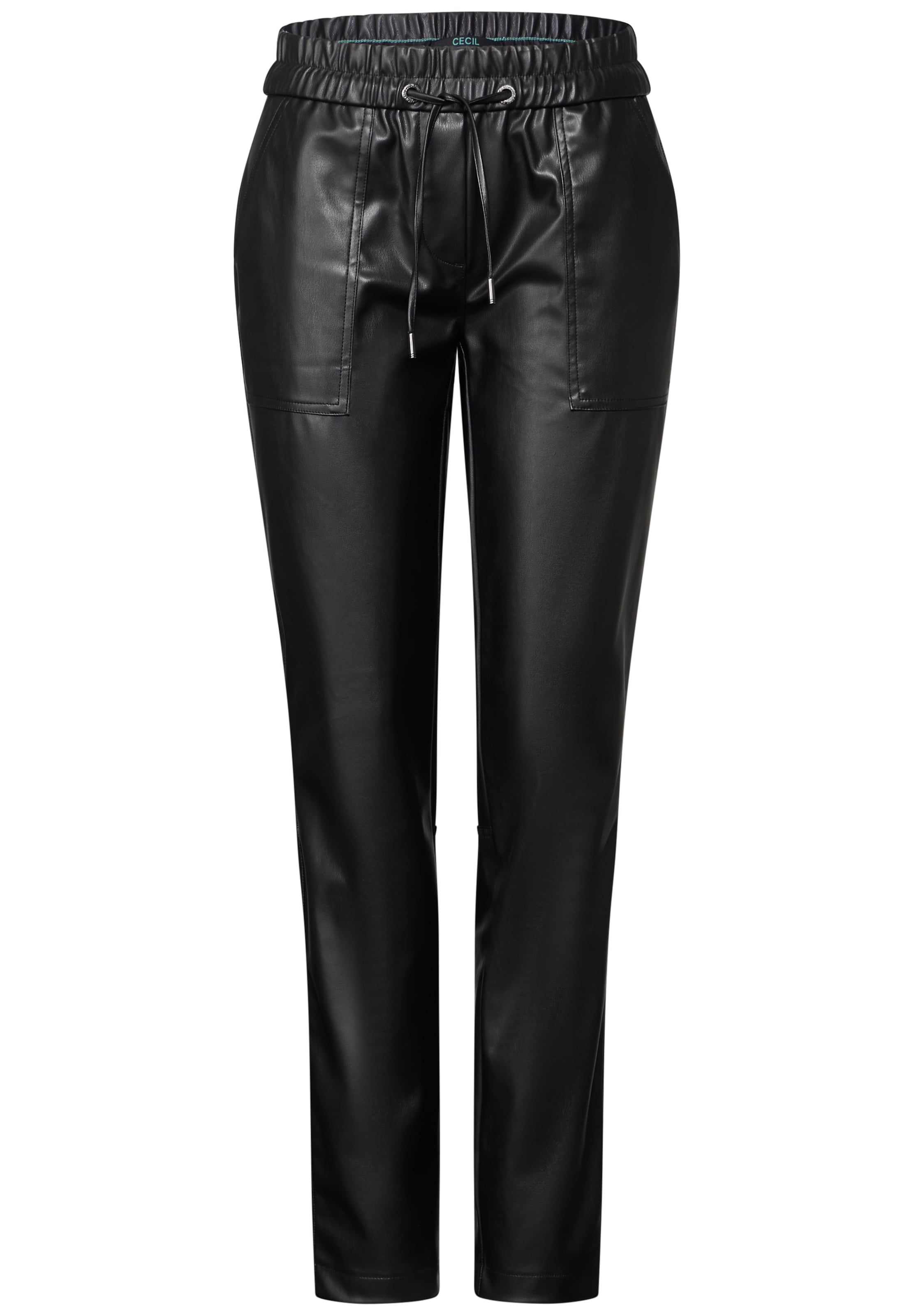 STREET ONE Slim fit Pants in Black: front