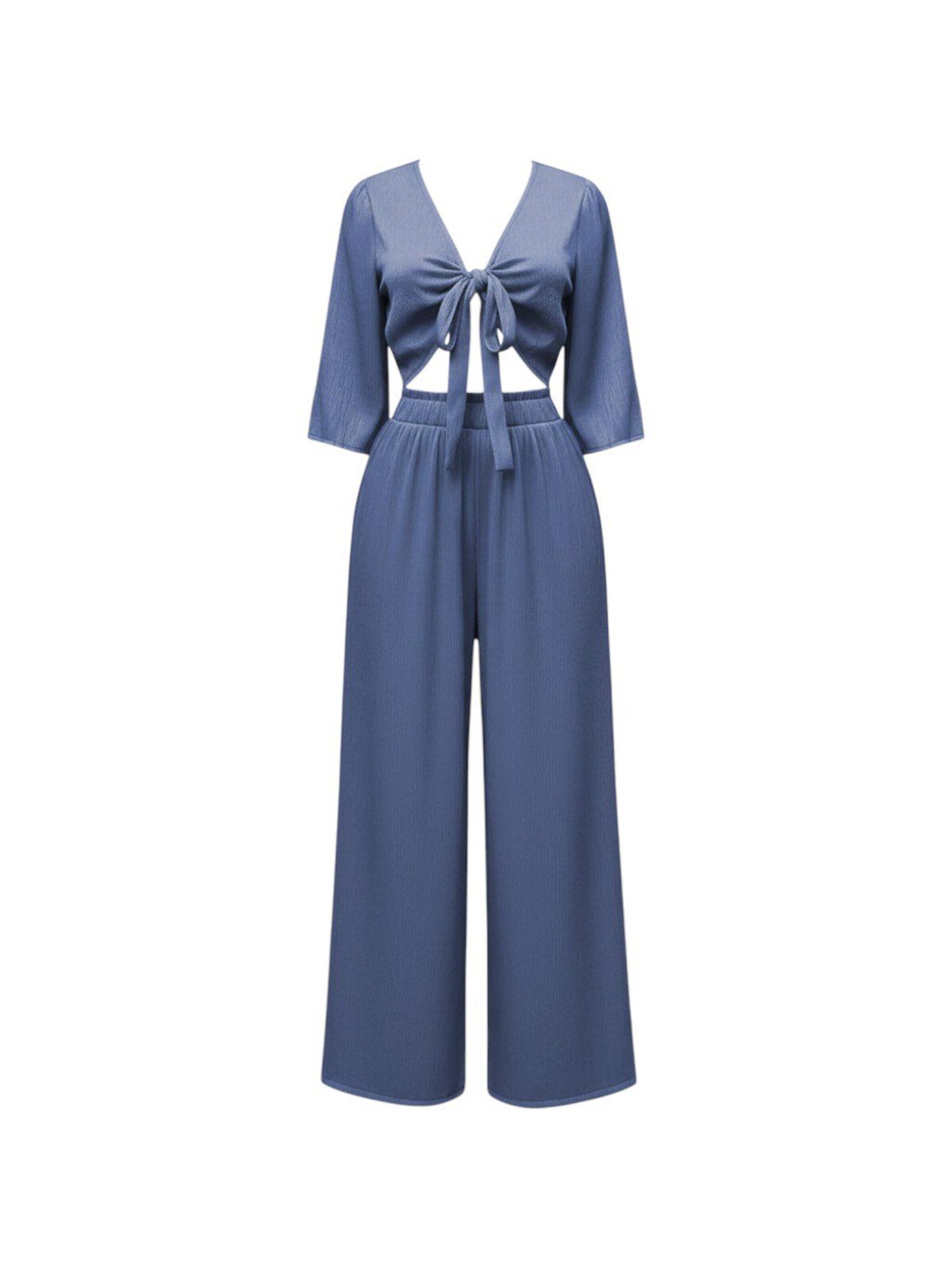 Ocoza Jumpsuit in Blauw: voorkant