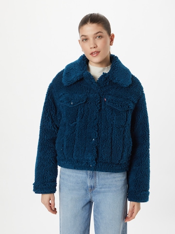 LEVI'S ® Between-season jacket 'Baby Bubble Sherp Truckr' in Blue: front