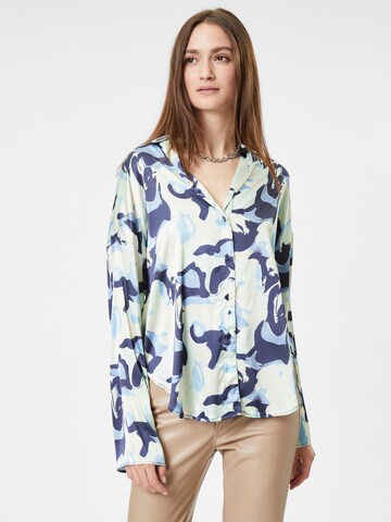 Monki Blouse in Blue: front